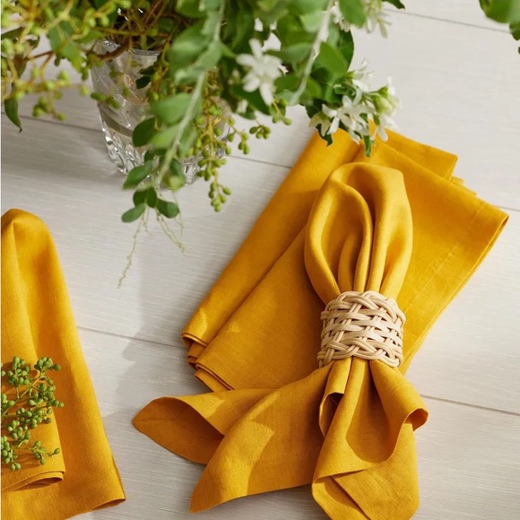 Serena and Lily Salento Napkins S/4 Ochre - Picture 2 of 5